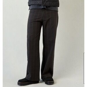 PacSun Dark Plaid Extreme Baggy Pants 30x29 Brown Relaxed Wide Leg Skater Boho